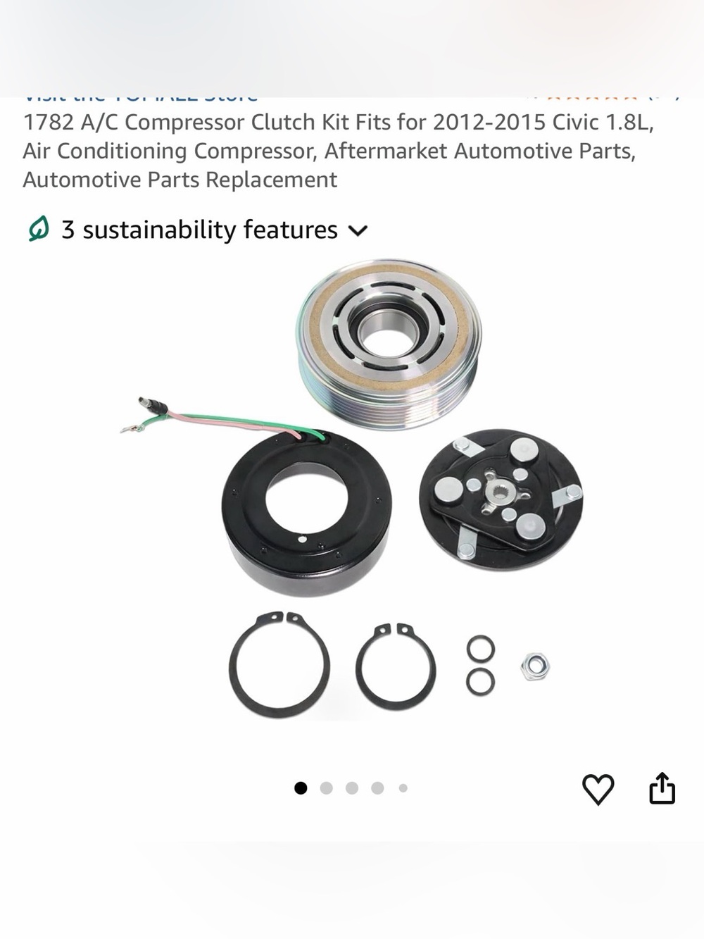 Aftermarket A/C Compressor Clutch Kit - 2012-2015 Civic